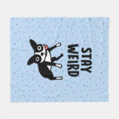 Couverture Polaire Restez bizarre Funky Boston Terrier Dog (Devant (Horizontal))