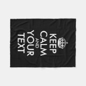 Couverture Polaire Restez calme et continuez - Créez votre propre (Devant (Horizontal))