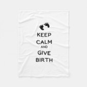Couverture Polaire Restez calme et donnez naissance (Devant)