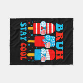 Couverture Polaire Restez Cool 4 juillet Popsicle Boys Hommes Usa Dra (Devant (Horizontal))