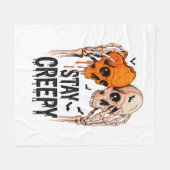 Couverture Polaire Restez Déplaisant PNG, Rétro Halloween crâne (Devant (Horizontal))