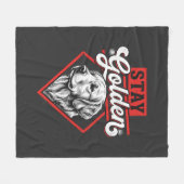 Couverture Polaire Restez Golden Retriever doré (Devant (Horizontal))