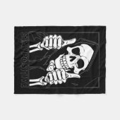 Couverture Polaire Restez positif Skeleton Grim Reaper Halloween (Devant (Horizontal))