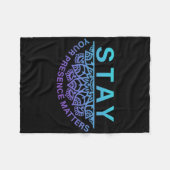 Couverture Polaire Restez Présence Problèmes Prévention Suicide Awa (Devant (Horizontal))