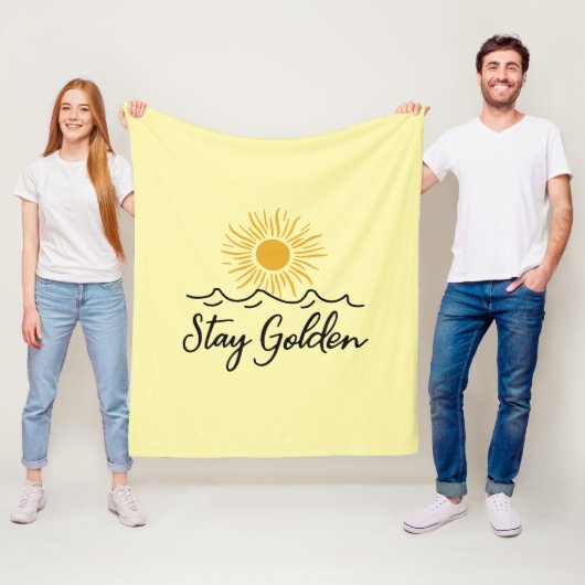 Couverture Polaire Restez Toison Dorée Blanche - Douce, Chaude Et Ple (En situation)