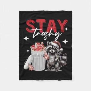 Couverture Polaire Restez trashy Christmas Raccoon Xmas Trash Panda R