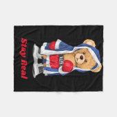 Couverture Polaire Restez Véritable Cool Boxing Ours Illustration Gra (Devant (Horizontal))