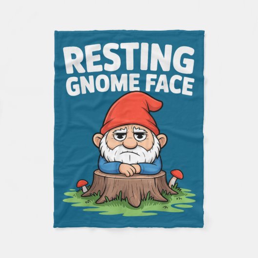 Couverture Polaire Resting Gnome Face Cute Funny Christmas Kawaii Car (Devant)