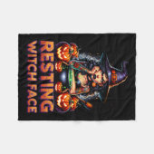 Couverture Polaire Resting Witch Face Funny Sarcastic Halloween Rude (Devant (Horizontal))