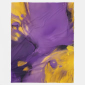 Couverture Polaire Résumé abstrait violet et or (Devant)