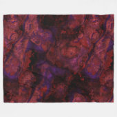 Couverture Polaire Résumé de pierre rouge et violette (Devant (Horizontal))