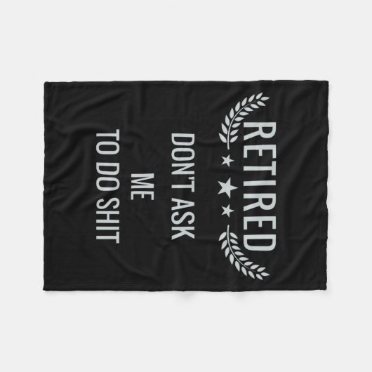 Couverture Polaire Retired Dont Ask Me To Do  (Devant (Horizontal))