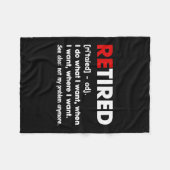 Couverture Polaire Retired I Do What I Want When I Want Where I Want (Devant (Horizontal))