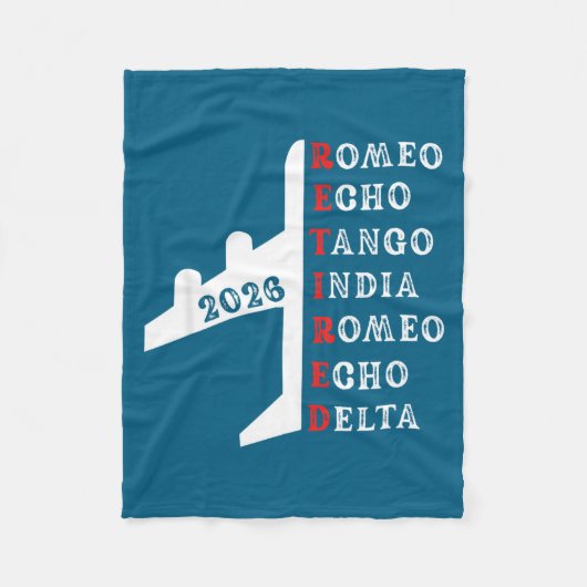 Couverture Polaire Retired Lot 2026 Phonetic Alphabet Retirement Gift (Devant)