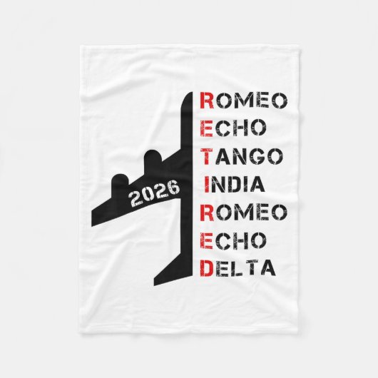 Couverture Polaire Retired Lot 2026 Phonetic Alphabet Retirement Gift (Devant)