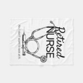 Couverture Polaire Retired Nurse Funny Nursing Retirement  (Devant (Horizontal))