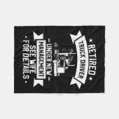 Couverture Polaire Retired Truck Driver Funny Retirement Quote For A  (Devant (Horizontal))