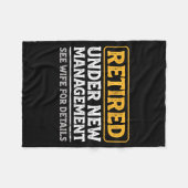 Couverture Polaire Retired Under New Management Funny Mens Husband Re (Devant (Horizontal))