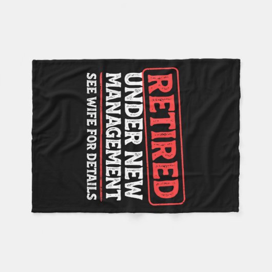 Couverture Polaire Retired Under New Management Funny Mens Husband Re (Devant (Horizontal))