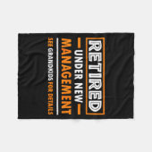 Couverture Polaire Retired Under New Management Grandkids Funny Retir (Devant (Horizontal))