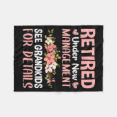 Couverture Polaire Retired Under New Management See Grandkids Funny R (Devant (Horizontal))