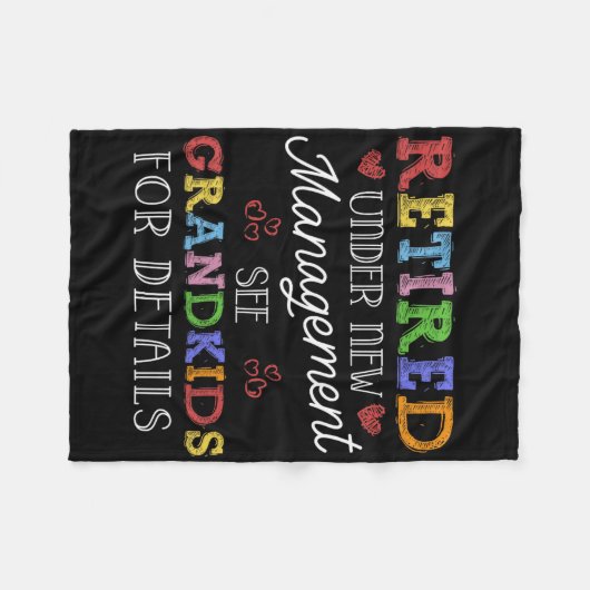 Couverture Polaire Retired Under New Management See Grandkids Retirem (Devant (Horizontal))