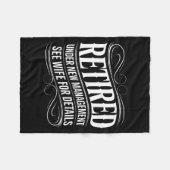 Couverture Polaire Retired Under New Management See Wife Funny Retire (Devant (Horizontal))