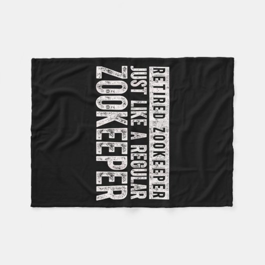 Couverture Polaire Retired Zookeeper Funny Zoo Keeper Retirement  (Devant (Horizontal))