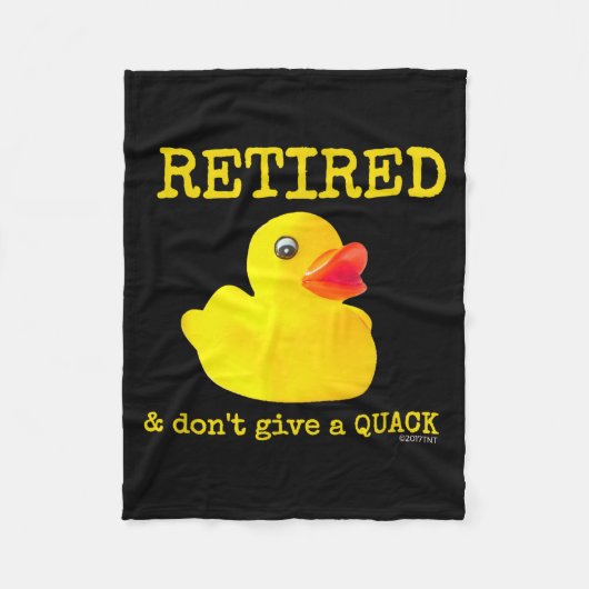 Couverture Polaire Retirement Funny Retired I Don't Give A Quack Rubb (Devant)
