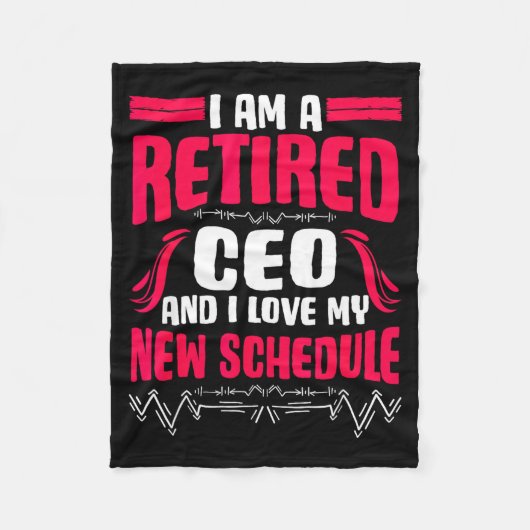 Couverture Polaire Retirement I'm A Retired Ceo  (Devant)