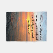 COUVERTURE POLAIRE RETIRER MATTHEW 11:28 SCRIPTURE VERSE SLEVER (Devant (Horizontal))