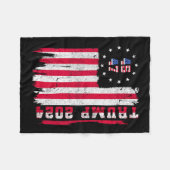 Couverture Polaire Retour) 45 47 Trump 2024 Drapeau américain (Devant (Horizontal))