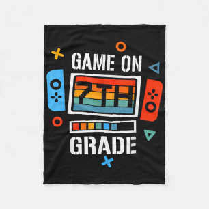Couverture Polaire Retour à l'école jeu activé 7e année drôle gamer e