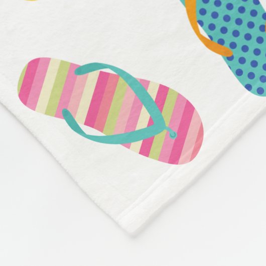 Couverture Polaire Retourner le Motif | Toute couleur arrière - plan (Coin)