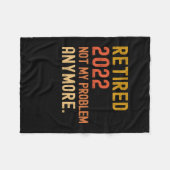 Couverture Polaire Retraité 2022 pas mon problème plus de retraite (Devant (Horizontal))