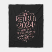 Couverture Polaire Retraité 2024 Pas mon problème Plus Retraite (Devant)