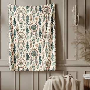 Couverture Polaire Retraite de rêve Tribal Cosy inspirée du patrimoin