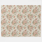 Couverture Polaire Retraite florale d'inspiration vintage chaleureuse (Devant (Horizontal))
