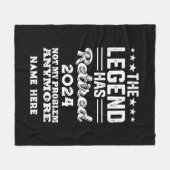 Couverture Polaire Retraite personnalisée La légende a pris sa retrai (Devant (Horizontal))