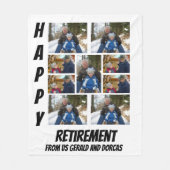 Couverture Polaire Retraite simple personnalisée 9 Photo Collage Fl (Devant)