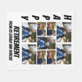 Couverture Polaire Retraite simple personnalisée 9 Photo Collage Fl (Devant (Horizontal))
