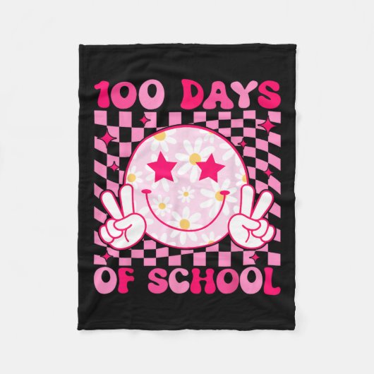 Couverture Polaire Rétro 100 Jours De Filles D'École Enseignant Enfan (Devant)