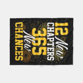 Couverture Polaire Retro 12 New Chapters 365 New Chances Happy New Ye (Devant (Horizontal))