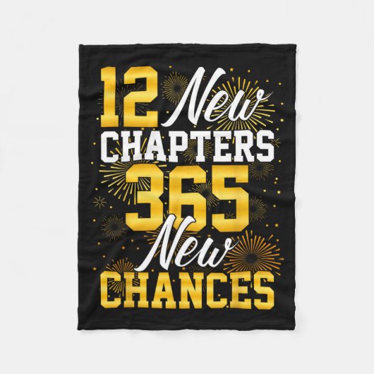 Couverture Polaire Retro 12 New Chapters 365 New Chances Happy New Ye (Devant)