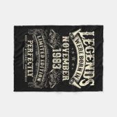 Couverture Polaire Retro 42nd Birthday For Men 42 Year Old November 1 (Devant (Horizontal))