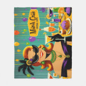 Couverture Polaire Retro 50s Mardi Gras Cocktail Party (Devant)