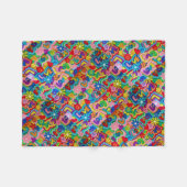 Couverture Polaire Rétro/60s la paix, amour, luttez chic (Devant (Horizontal))