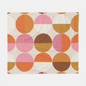 Couverture Polaire Retro 60s - style les années 70 avec un arc-en-cie (Devant (Horizontal))