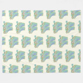 Couverture Polaire Retro 80s Roller Skates Motif Pastel Skater 90s (Devant (Horizontal))