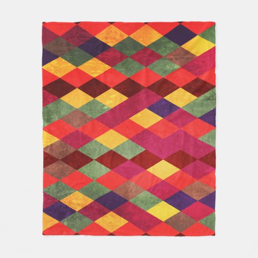 Couverture Polaire Retro Abstrait : Conception de Motif Vintage (Devant)